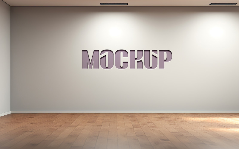 Luxury light gray wall logo mockup psd template Product Mockup