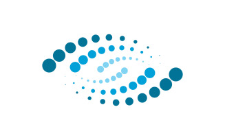 Halftone circle digital techno dots vector icon illustration design v.10