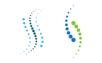 Halftone circle digital techno dots vector icon illustration design v.11