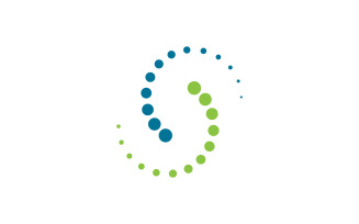 Halftone circle digital techno dots vector icon illustration design v.13