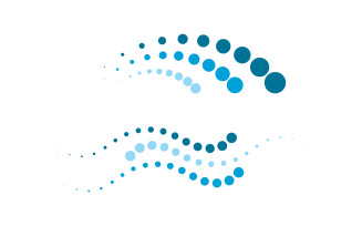 Halftone circle digital techno dots vector icon illustration design v.1