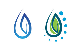 Water drop fresh icon Template vector illustration design v.1