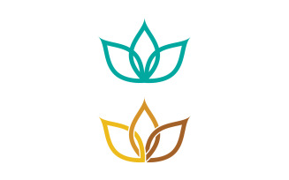 Beauty lotus flower Cosmetic skincare vector icon design template v.13