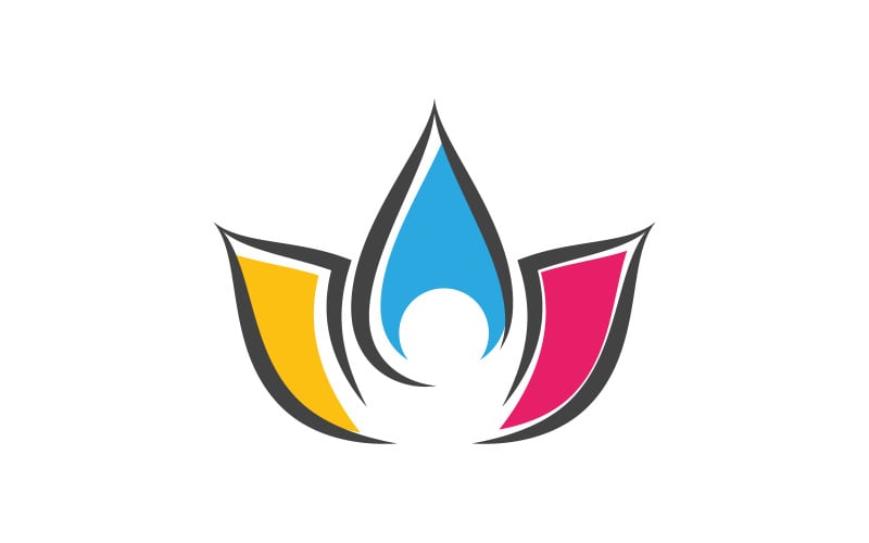 Beauty lotus flower Cosmetic skincare vector icon design template v.6 Logo Template