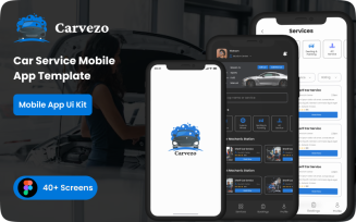 Carvezo Car Service Mobile App UI Template