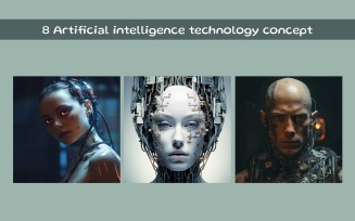 Artificial intelligence technology concept AI image