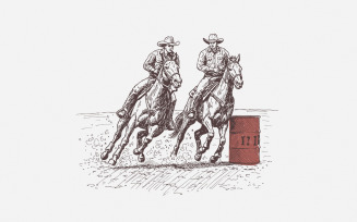 Cowgirl Barrel Racing PNG, Western Graphics, Horse Race Clipart, Western Sublimation, Cowboy PNG,