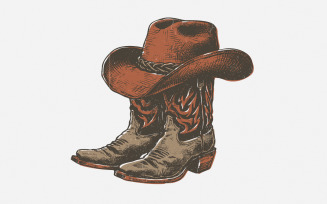 Cowgirl Boots Png, Trendy Western Sublimation Design, Valentine's Day Boots, Cowgirl Hat Png,
