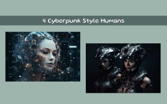 Cyberpunk Style Humans AI image