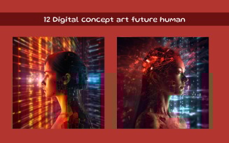 Digital concept art future human