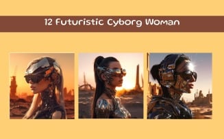 Futuristic Cyborg Woman AI image