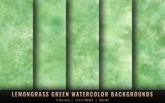 Lemongrass Green Watercolor Backgrounds