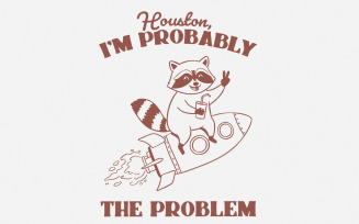 Probably The Problem PNG, Mental Health Design, Trendy Sarcastic Png, Funny Anxiety Graphic, Shirt