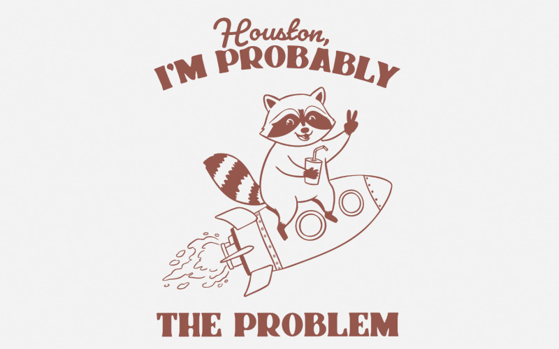 Probably The Problem PNG, Mental Health Design, Trendy Sarcastic Png, Funny Anxiety Graphic, Shirt Illustration