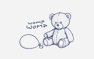 Womp Womp png, Bear png, Funny Cute Bear png, Sad Bear Png, Meme Design png, Womp Womp Bear png,