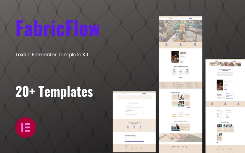 FabricFlow - Textile Elementor Template Kit Elementor Kit