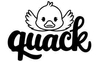 A minimalist illustration of a baby duck