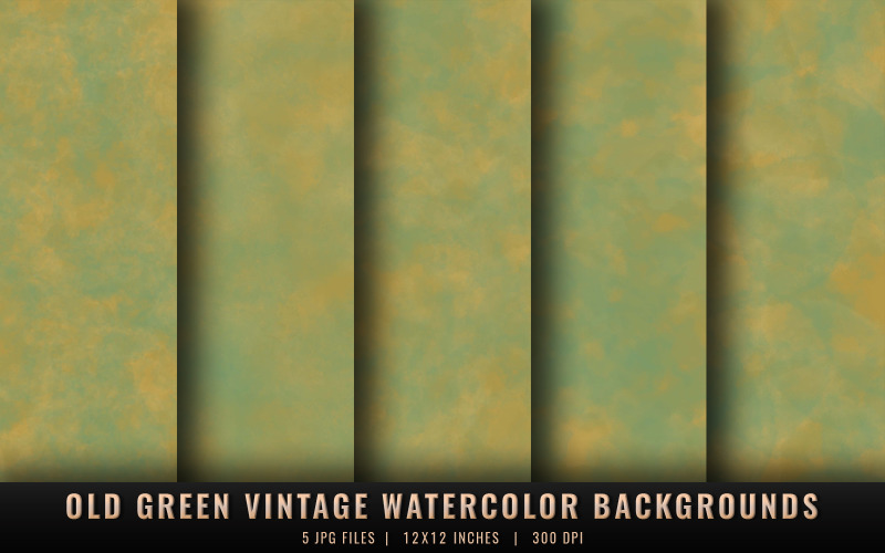 Old Green Vintage Watercolor Backgrounds