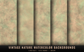 Vintage Nature Watercolor Backgrounds