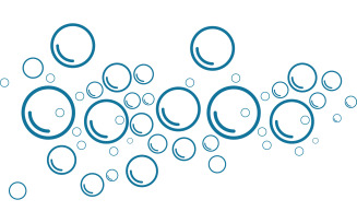 Bubble water Laundry washing vector illustration design template v.10