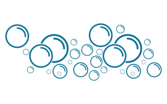 Bubble water Laundry washing vector illustration design template v.12