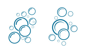 Bubble water Laundry washing vector illustration design template v.1