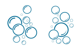 Bubble water Laundry washing vector illustration design template v.3