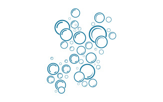 Bubble water Laundry washing vector illustration design template v.5