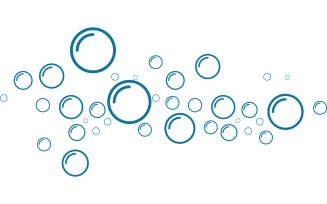 Bubble water Laundry washing vector illustration design template v.9