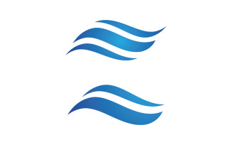 Wave icons. Water sea element, ocean liquid curve v7.3