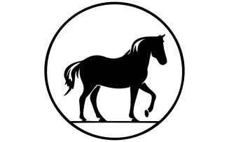 A logo design a horse hoofs illustration