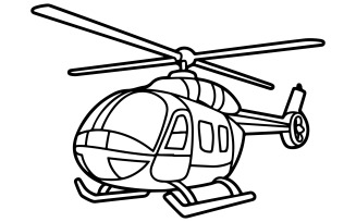 A vector art illustration of a helicopter