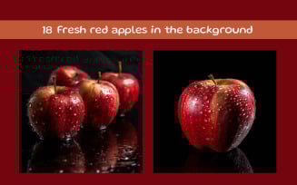 Fresh red apples in the background AI image