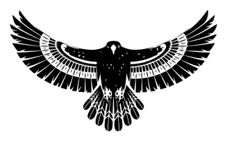 illustration of a Thunderbird with wings