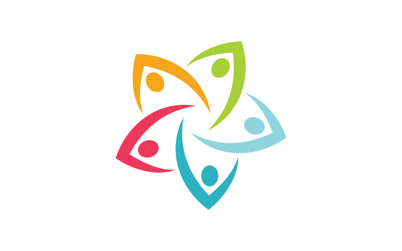 Mutual help care social Community Logo design template v.35 Logo Template