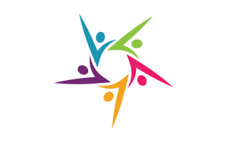 Mutual help care social Community Logo design template v.36