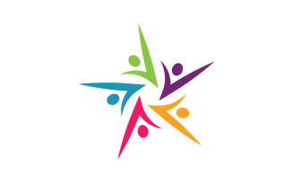 Mutual help care social Community Logo design template v.37