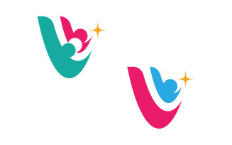 Mutual help care social Community Logo design template v.38