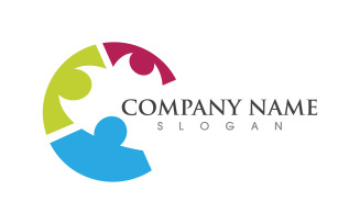 Mutual help care social Community Logo design template v.3