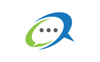 Speech message bubble icon Logo template vector illustration v.10