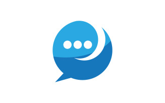 Speech message bubble icon Logo template vector illustration v.11