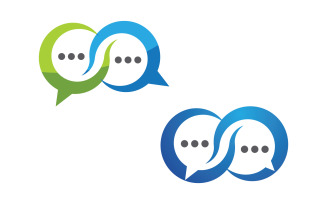 Speech message bubble icon Logo template vector illustration v.18