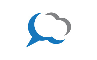 Speech message bubble icon Logo template vector illustration v.20