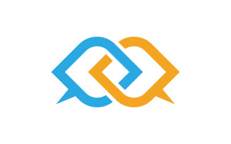 Speech message bubble icon Logo template vector illustration v.22