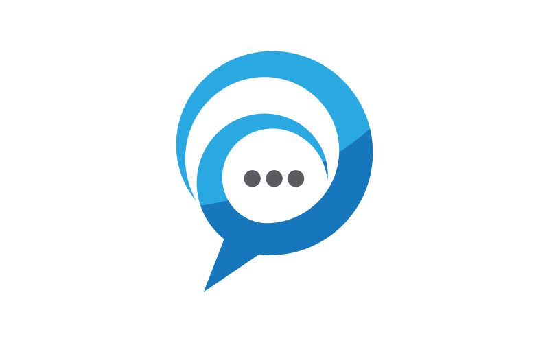 Speech message bubble icon Logo template vector illustration v.24 Logo Template
