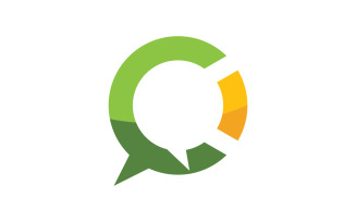 Speech message bubble icon Logo template vector illustration v.27