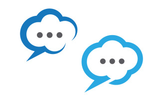 Speech message bubble icon Logo template vector illustration v.29