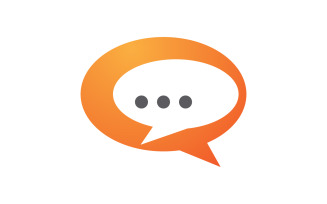 Speech message bubble icon Logo template vector illustration v.3
