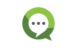 Speech message bubble icon Logo template vector illustration v.4