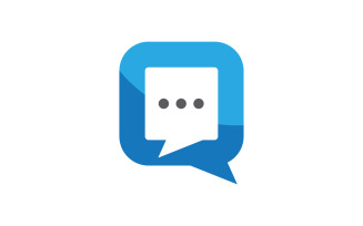 Speech message bubble icon Logo template vector illustration v.5